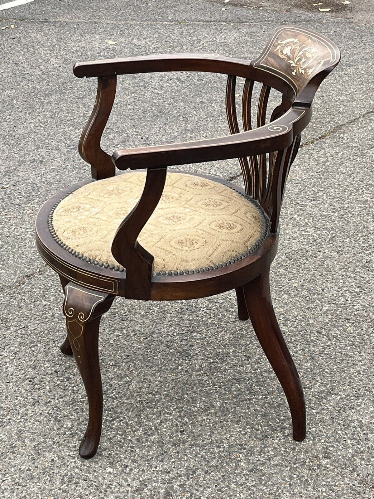 Antique Inlaid Mahogany Armchair , Superb Quality. photo buy