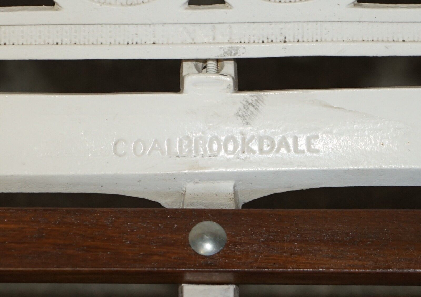 photo for sale Restored Antique Victorian 1870 Coalbrookdale Nasturtium Pattern Garden Bench