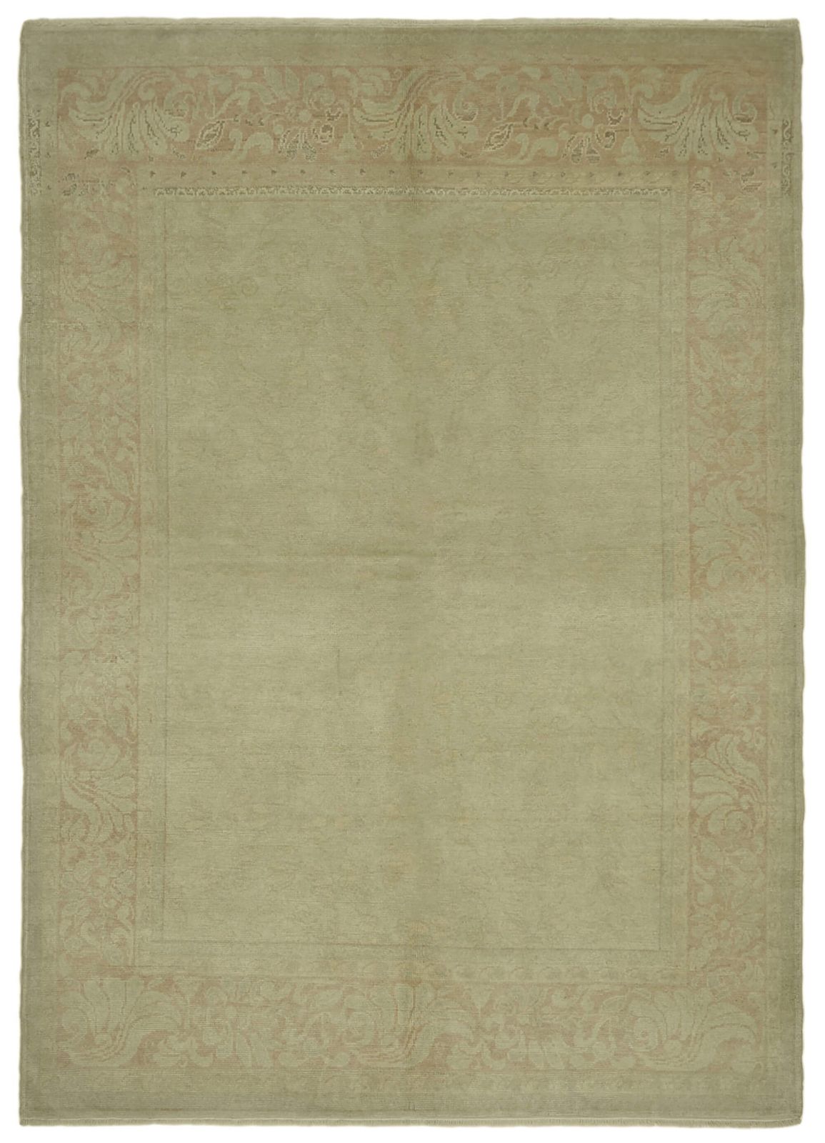 Vintage Beige Oushak Decorative Rug 200 Cm X 275 Cm