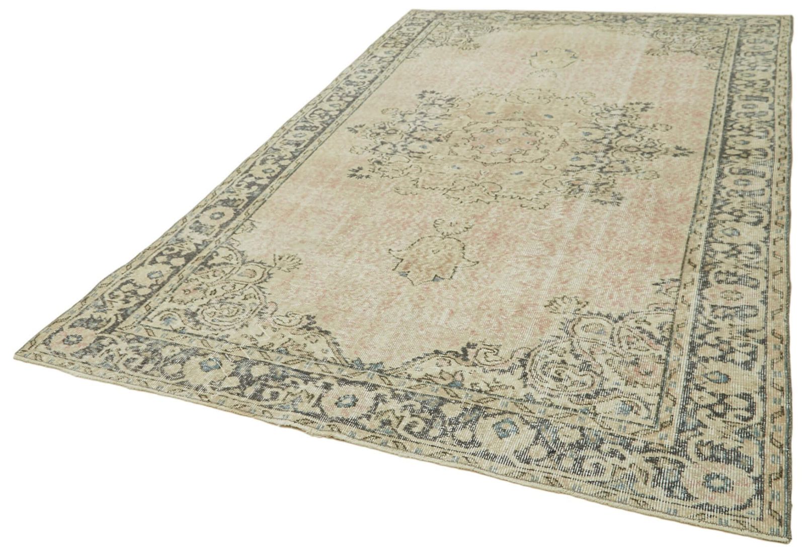 Beige Turkish Vintage Area Rug 192 Cm X 316 Cm photo for sale