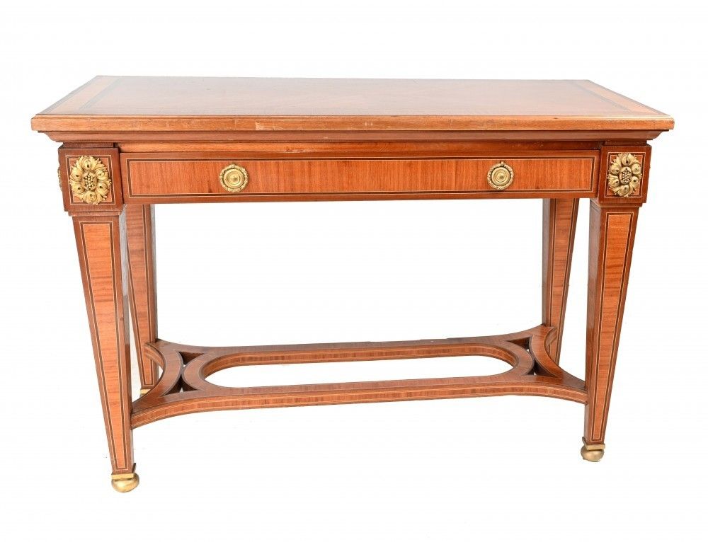 Pair French Console Tables Empire Circa 1890 photo vintage