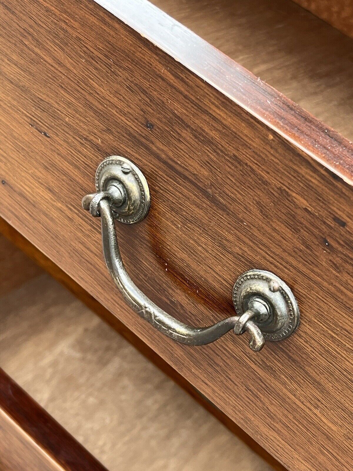 Furniture Edwardian Mahogany Wellington Chest. With Working Lock & Key. photo