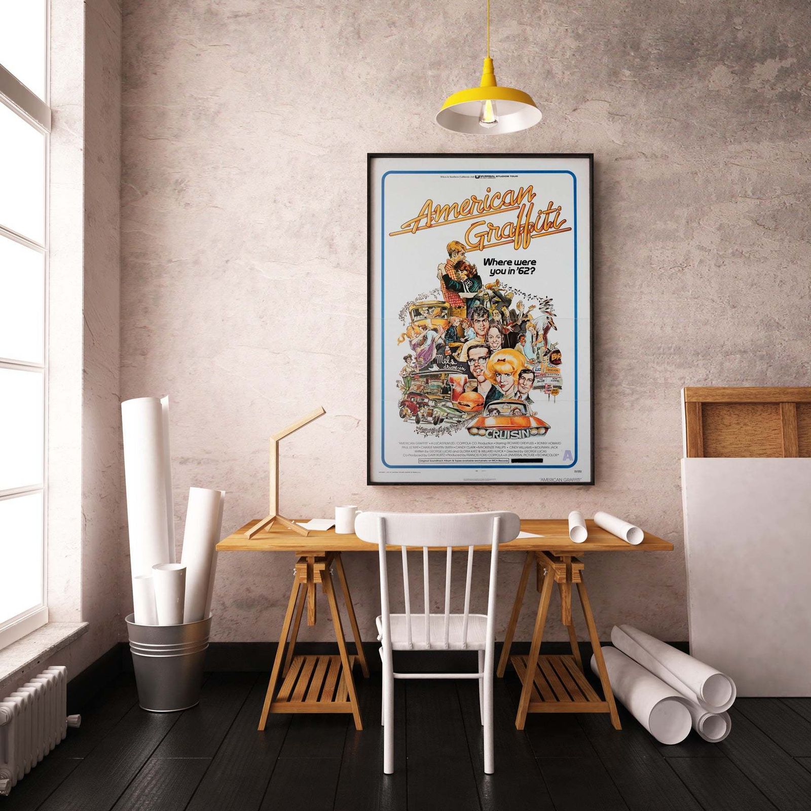 American Graffiti 1973 Us 1 Sheet Film Poster, Drucker photo furniture