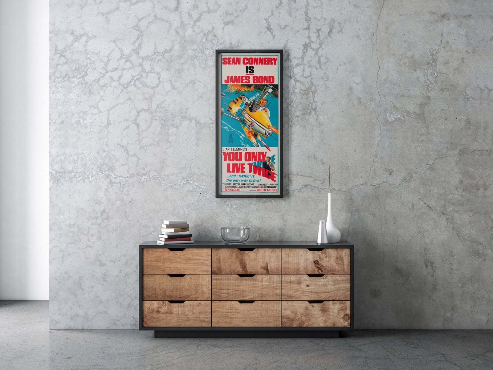 You Only Live Twice 1967 Australian Daybill Film Poster, James Bond photo furniture