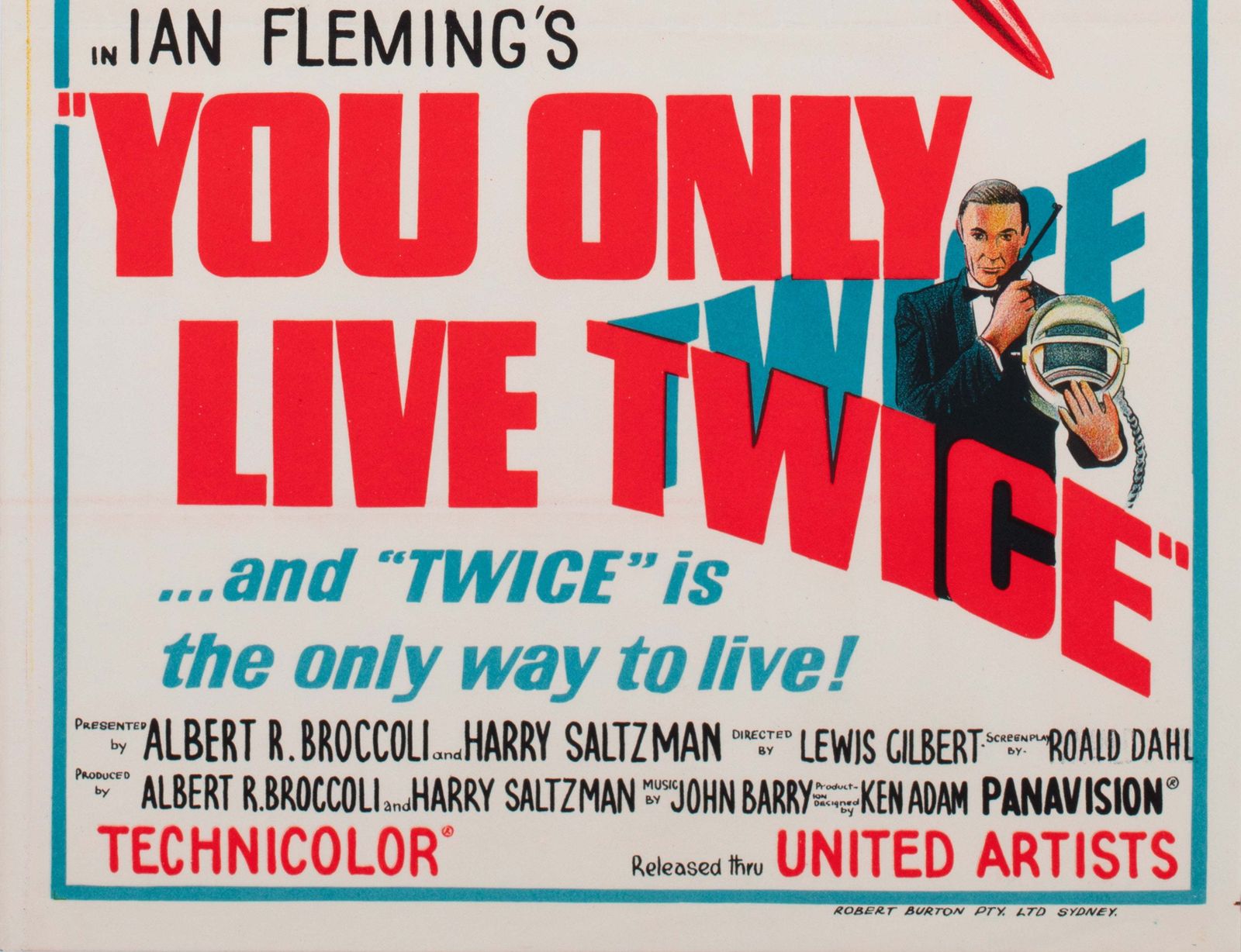 You Only Live Twice 1967 Australian Daybill Film Poster, James Bond photo 2065.0