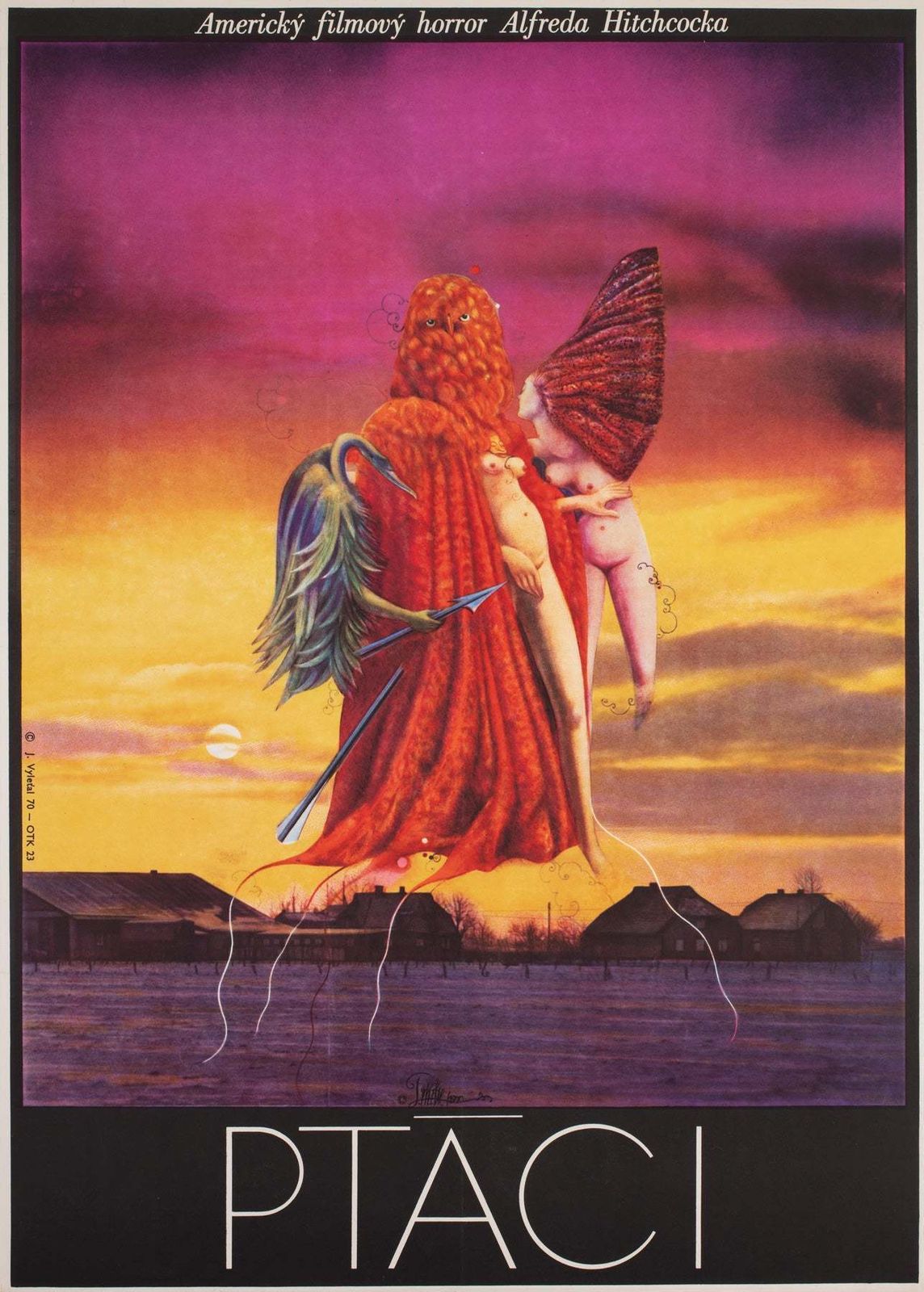 The Birds 1970 Czech A1 Film Poster, Vyletal