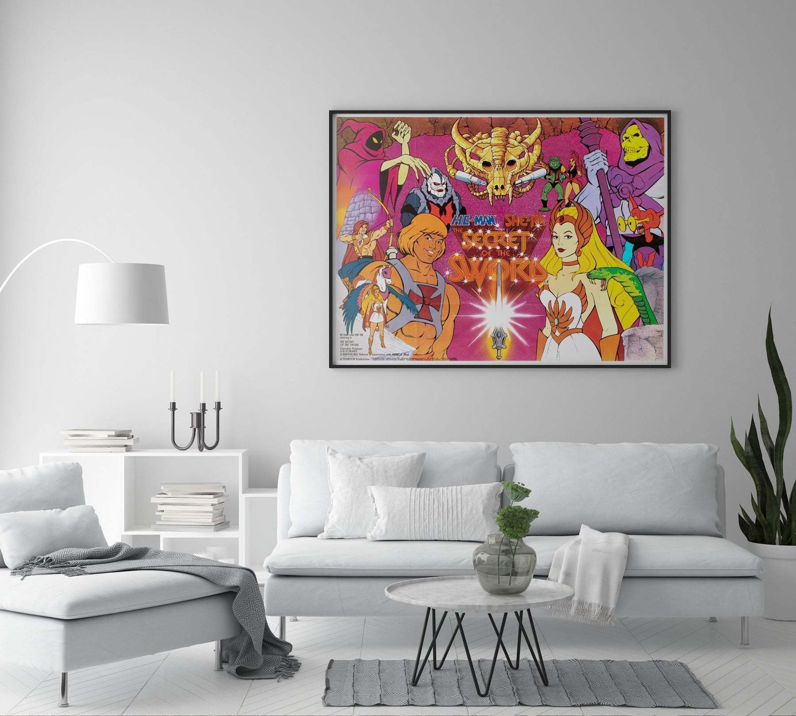 He Man & She Ra The Secret Of The Sword 1985 Uk Quad Film Poster photo furniture