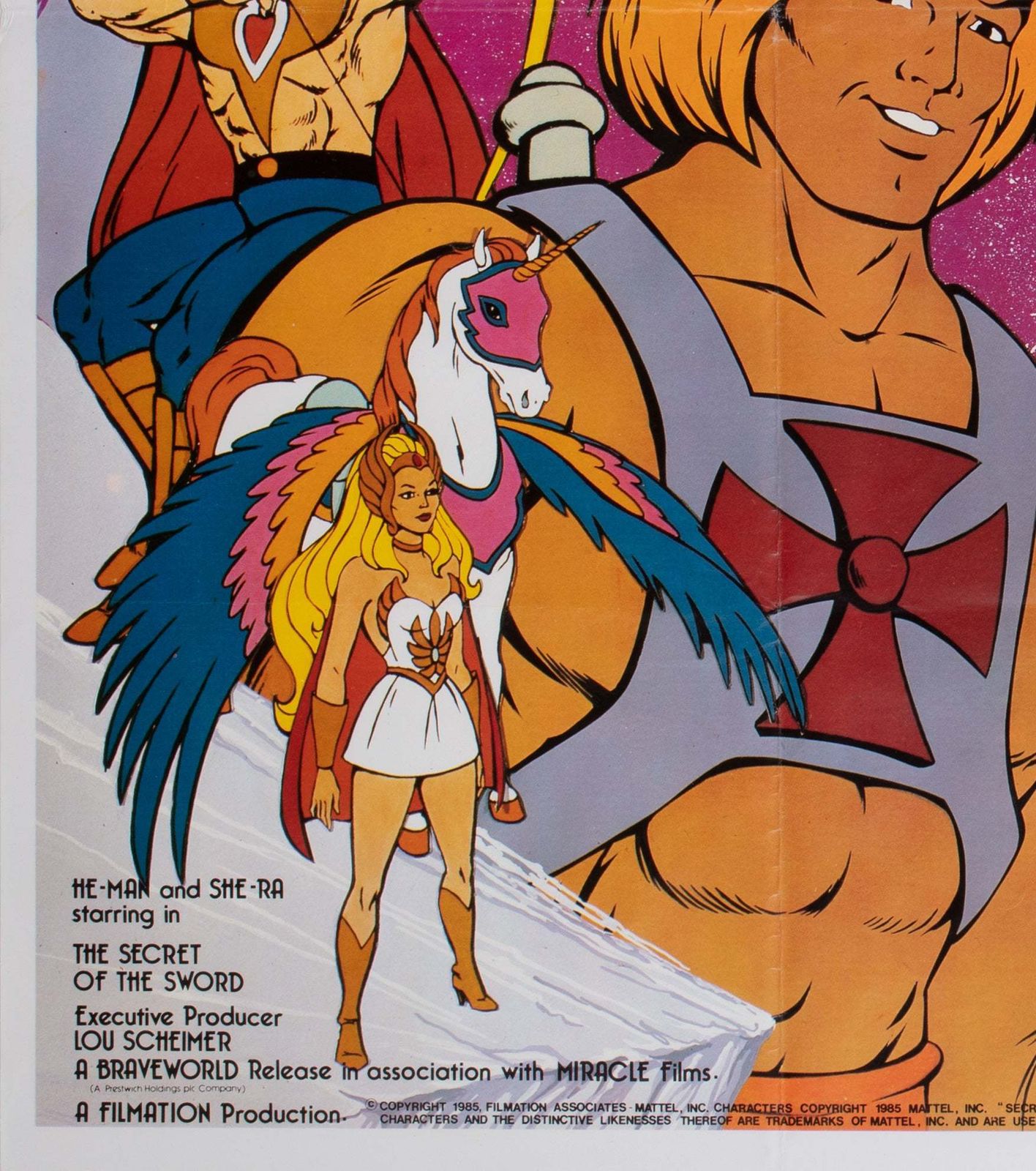 He Man & She Ra The Secret Of The Sword 1985 Uk Quad Film Poster photo vinterior