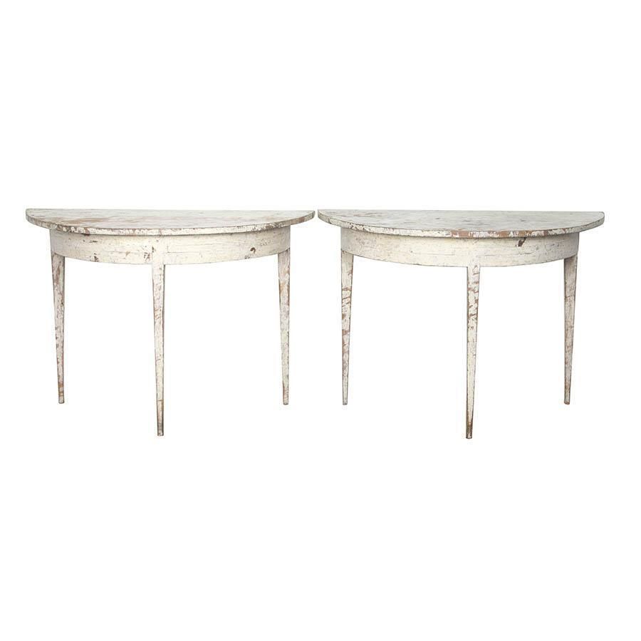 19th Century Pair Of Demi Lunes photo vintage