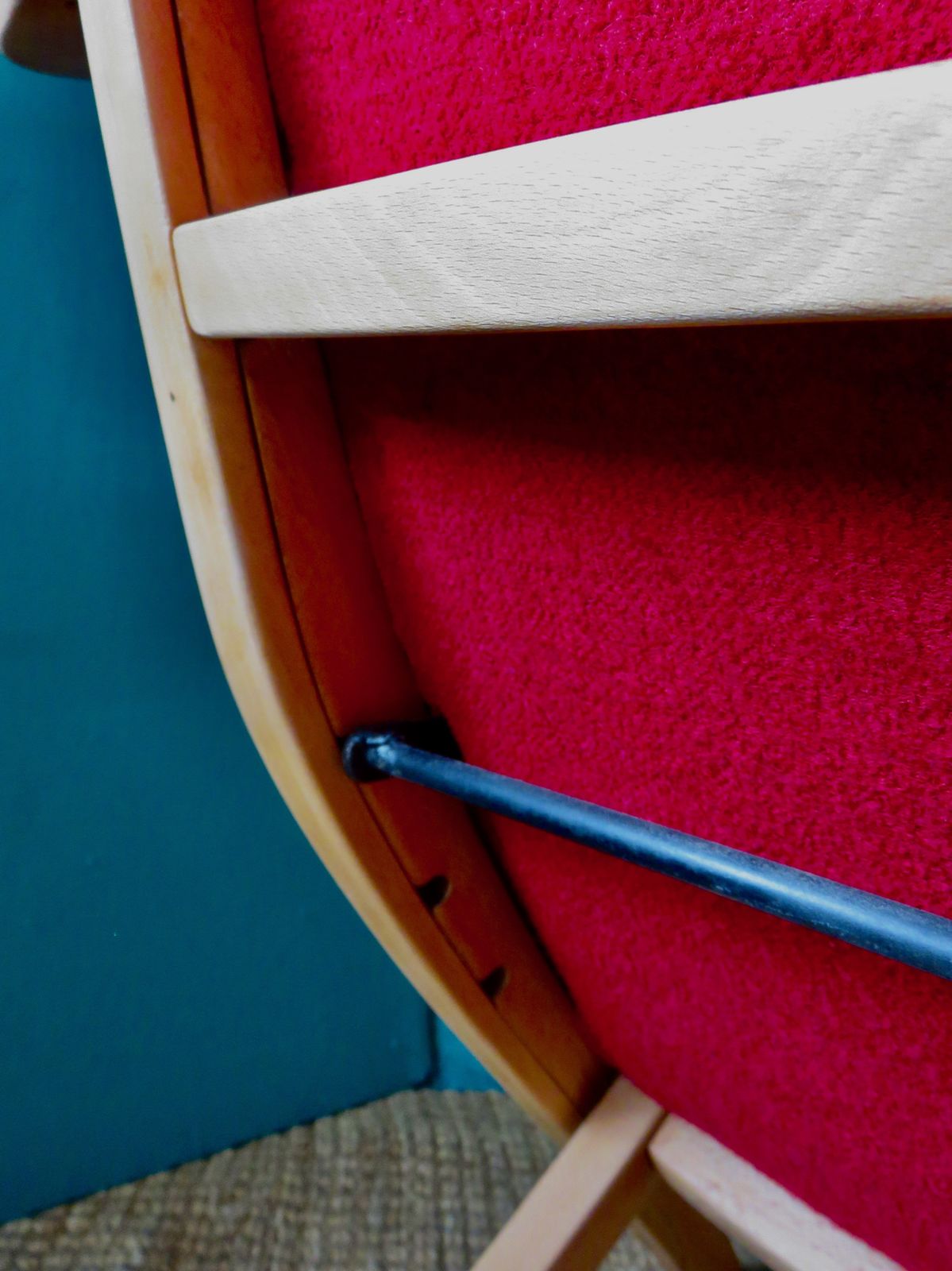 photo furniture Pair Of Red Armchairs. Denmark 1950