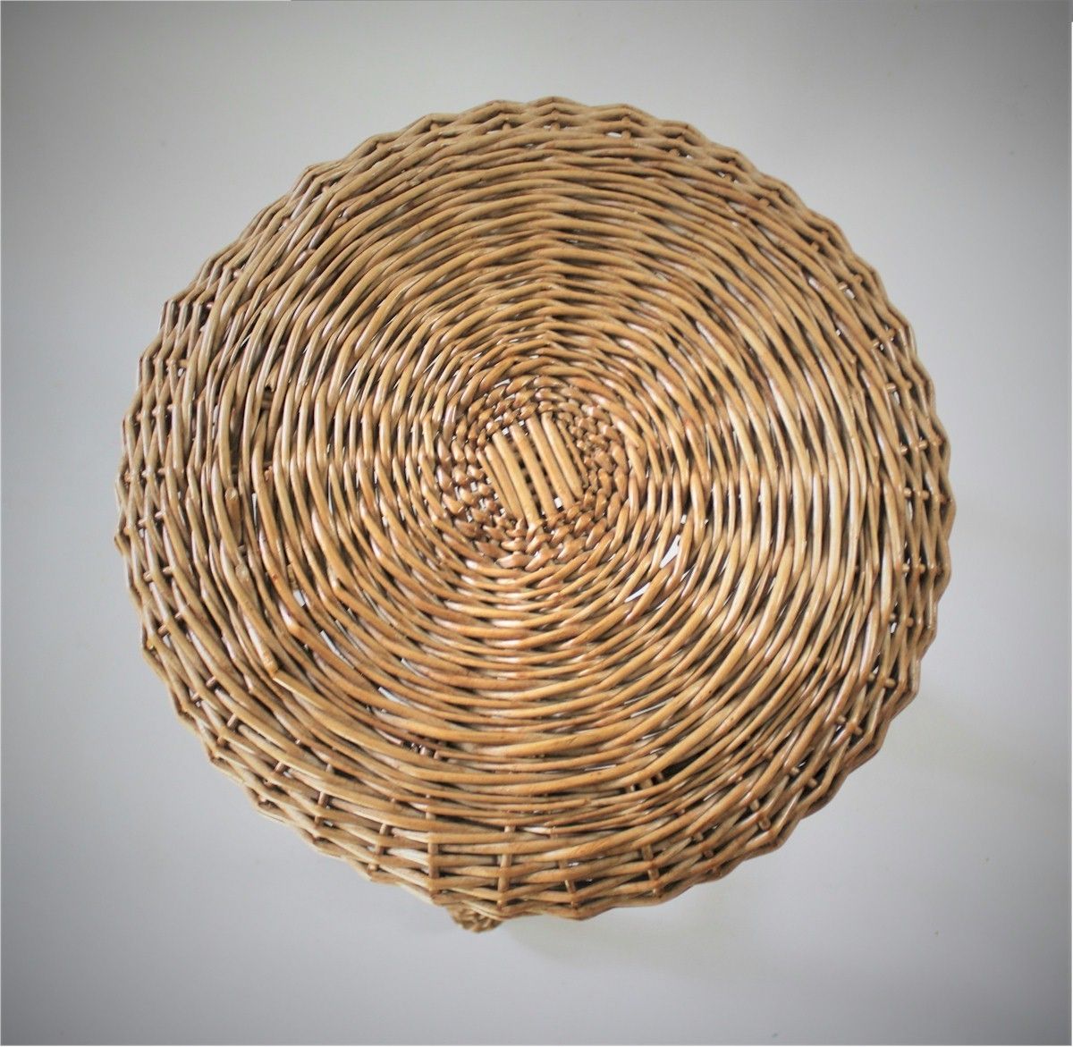 Wicker Rattan Mid Century Stool photo furniture