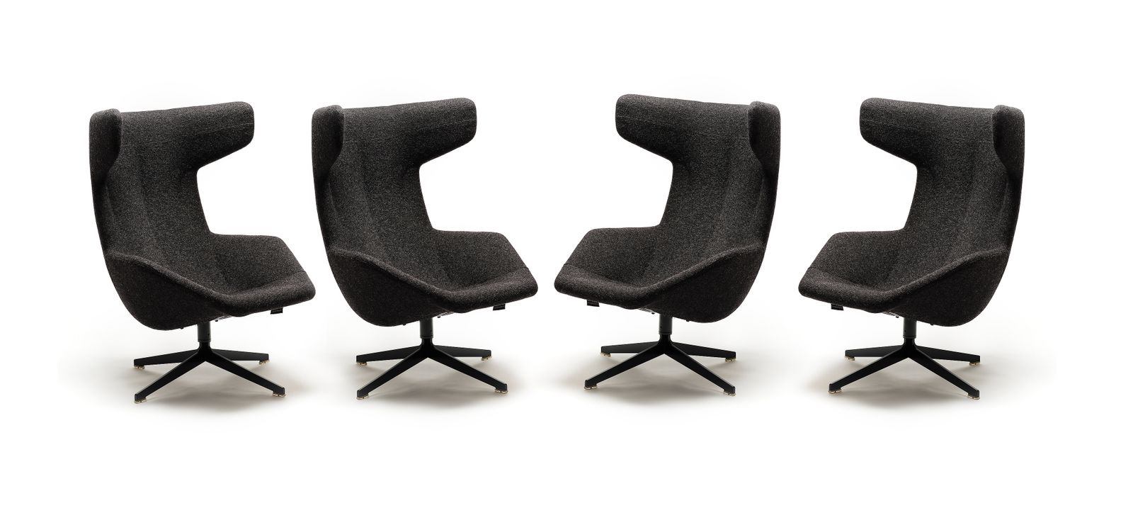 Unique & Rare Fully Refurbished 'Take A Line For A Walk Swivel Armchair' By Alfredo Häberli For Moroso Circa 1990s. 15 Matching Chairs Available. photo for sale