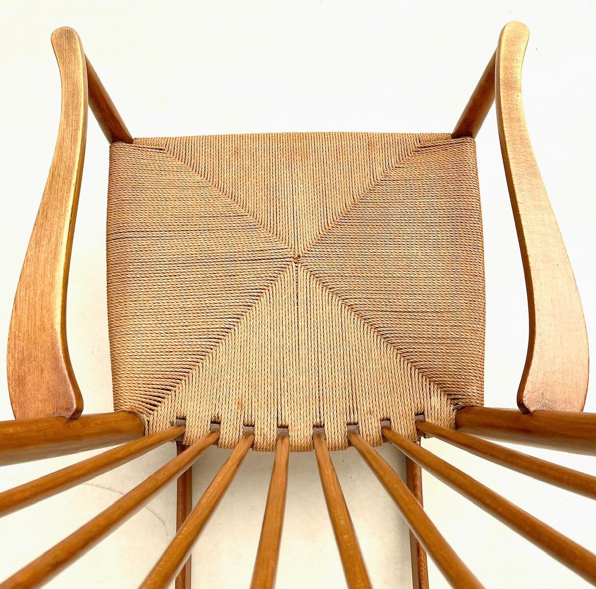 Mid Century "J16" Rocking Chair By Hans Wegner photo vintage