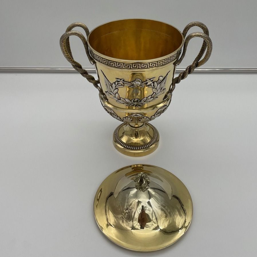 Early 19th Century Antique George III Silver Gilt Cup & Cover London 1807 Peter Carter photo buy