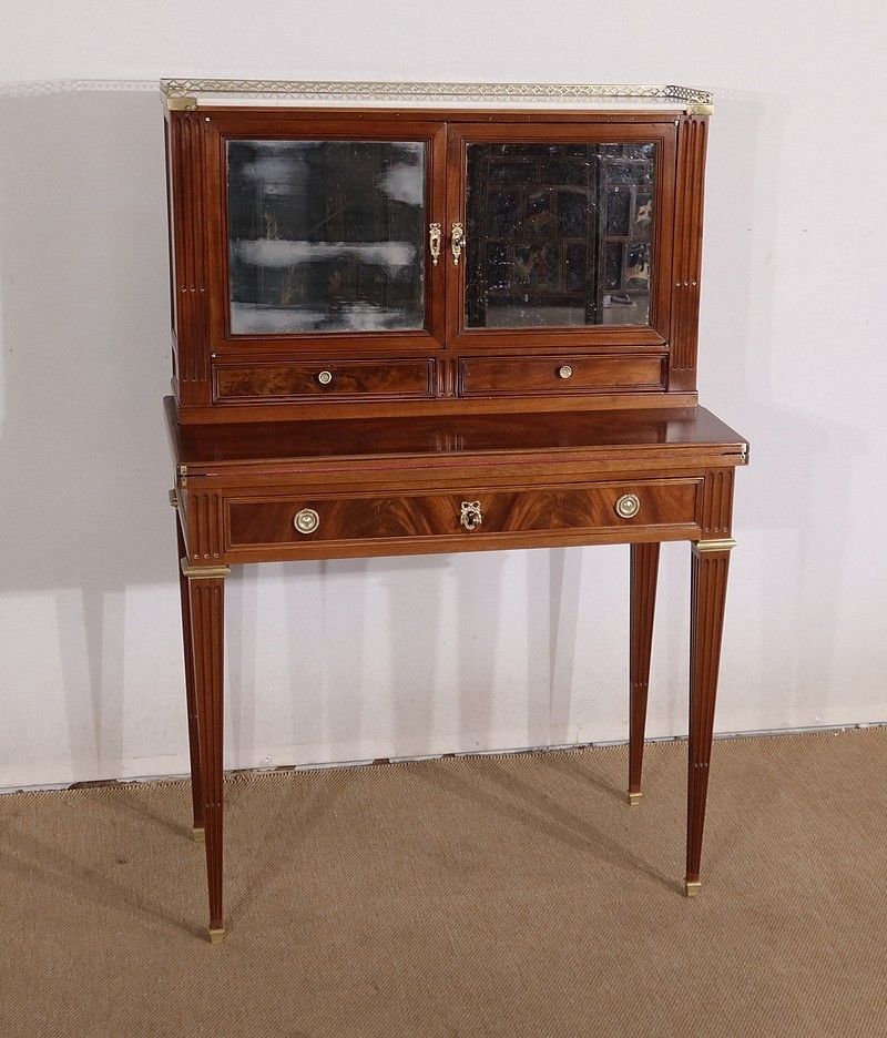 Small Mahogany Bonheur Du Jour, Louis XVI Style, Mid 19th Century photo for sale