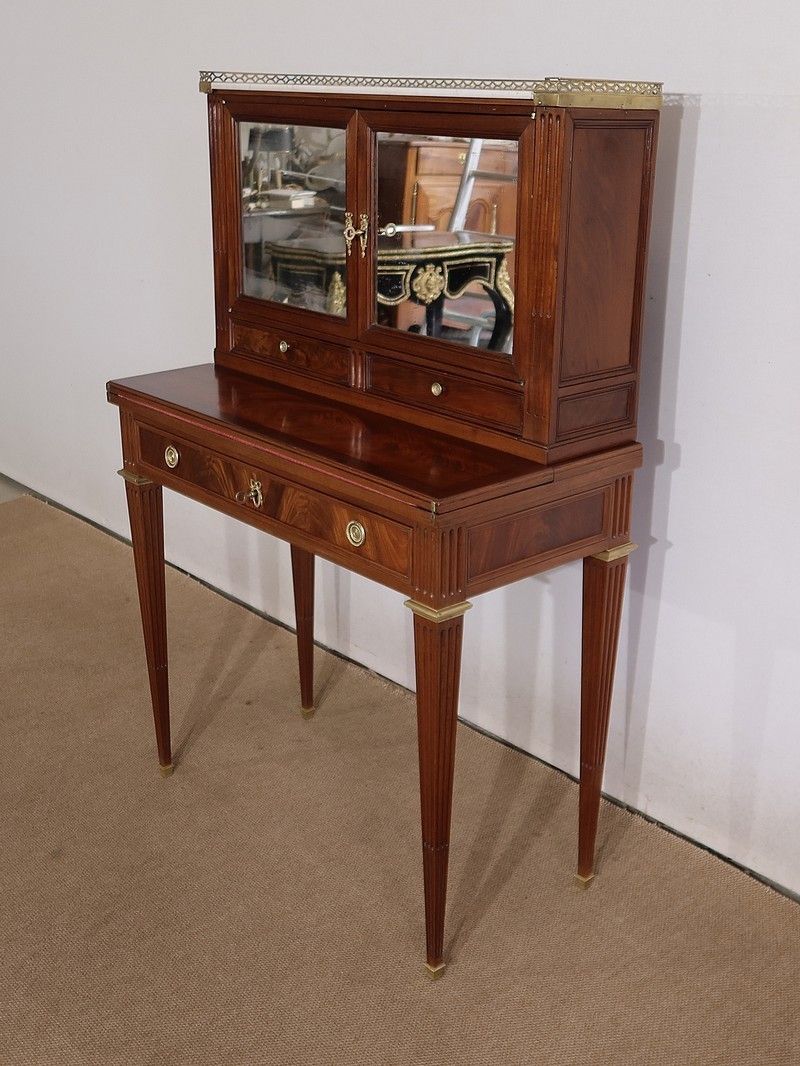 Small Mahogany Bonheur Du Jour, Louis XVI Style, Mid 19th Century photo vinterior