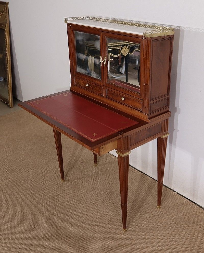 photo vintage Small Mahogany Bonheur Du Jour, Louis XVI Style, Mid 19th Century