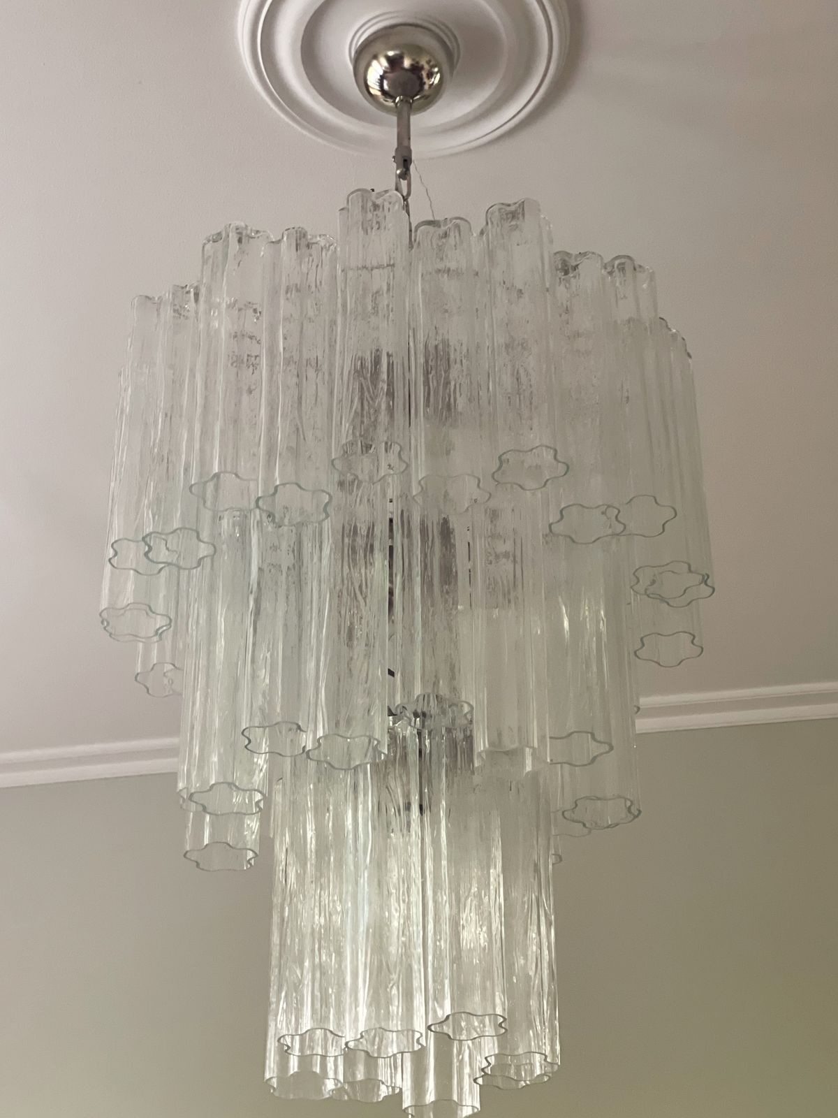 Murano Glass Chandelier 'Tubular'. Xl photo 2749.0