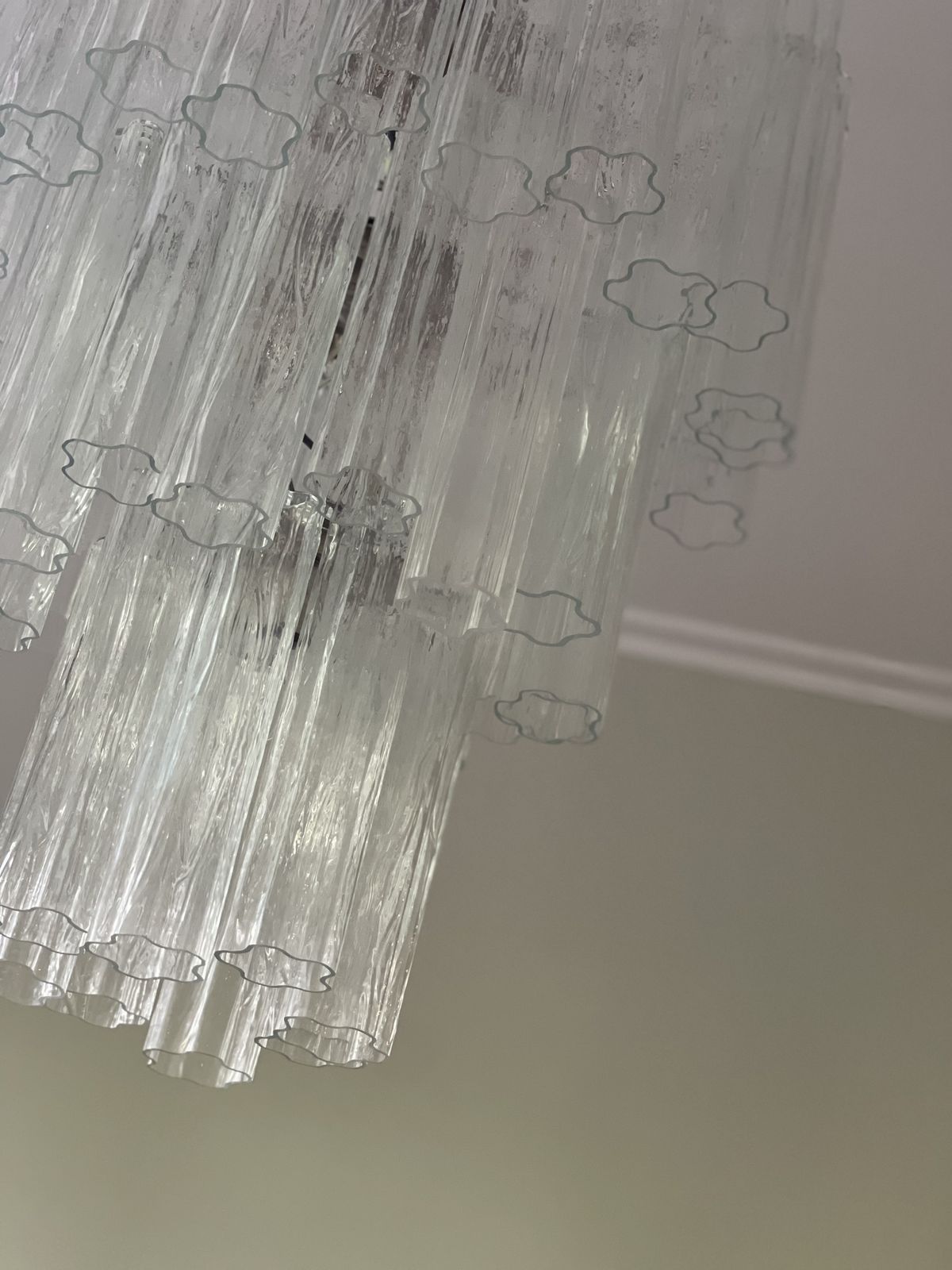 Murano Glass Chandelier 'Tubular'. Xl photo buy