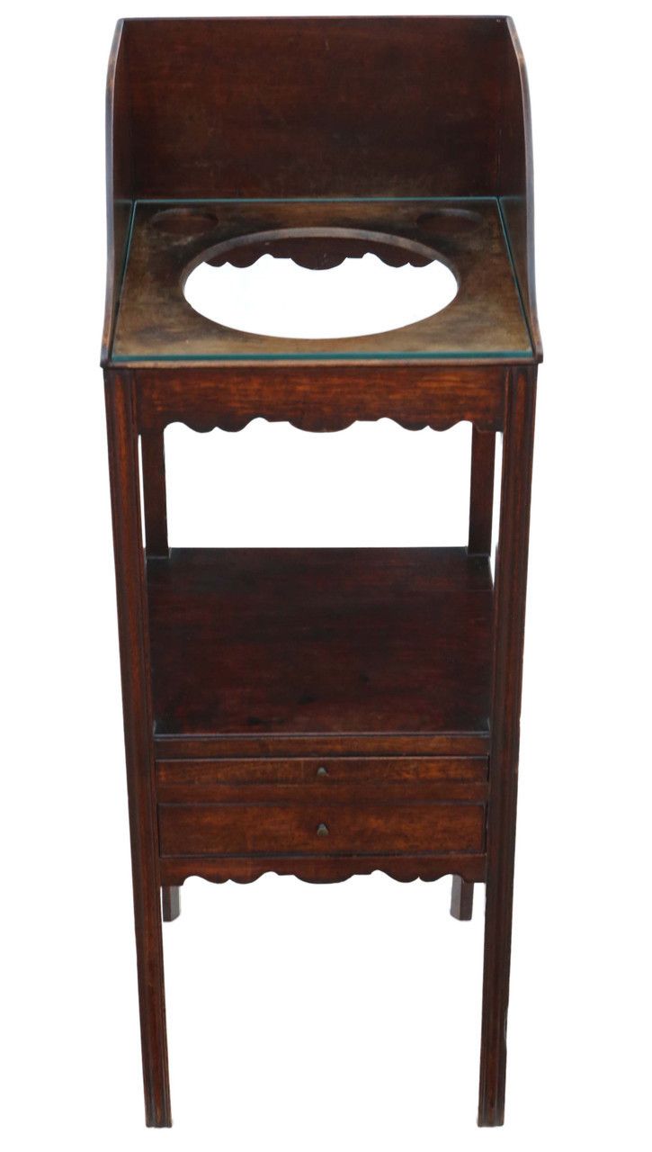 Antique Quality Mahogany Washstand Bedside Table Georgian Nightstand C1800