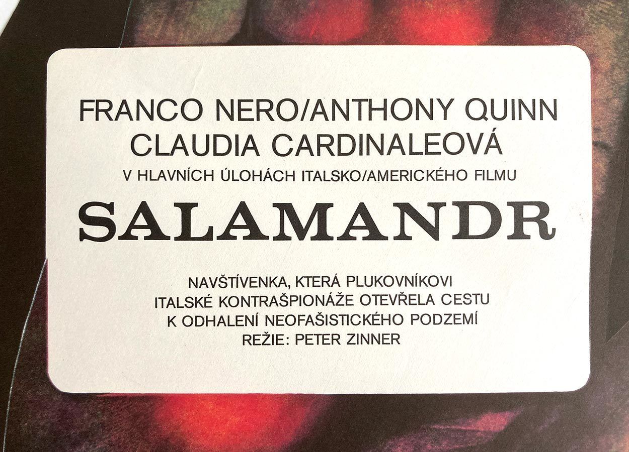 Movie Poster, The Salamander, Karel Vaca, 1982 photo for sale