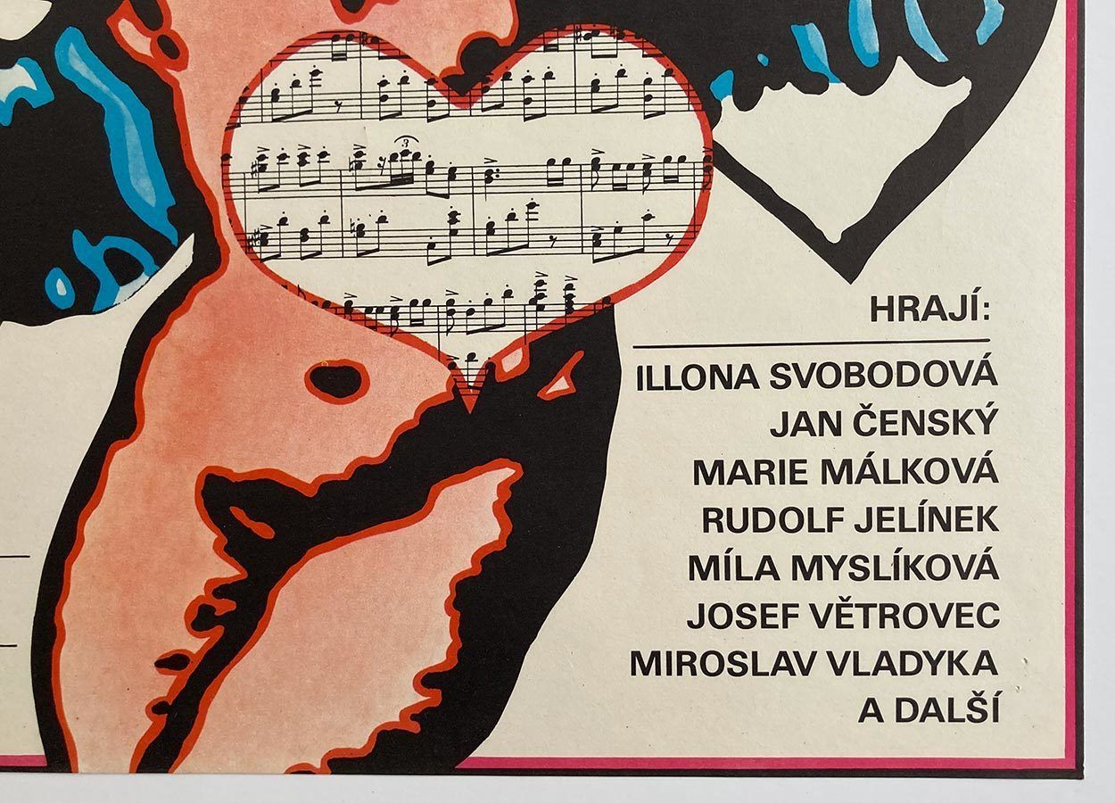 Original Film Poster, Love At Second Sight, Karel Vaca, 1981, Genuine Czech Vintage Print photo 54.0