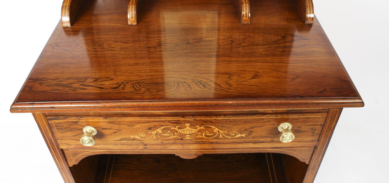 Edwardian Gonçalo Alves Marquetry Inlaid Music Cabinet 19th Century photo Furniture