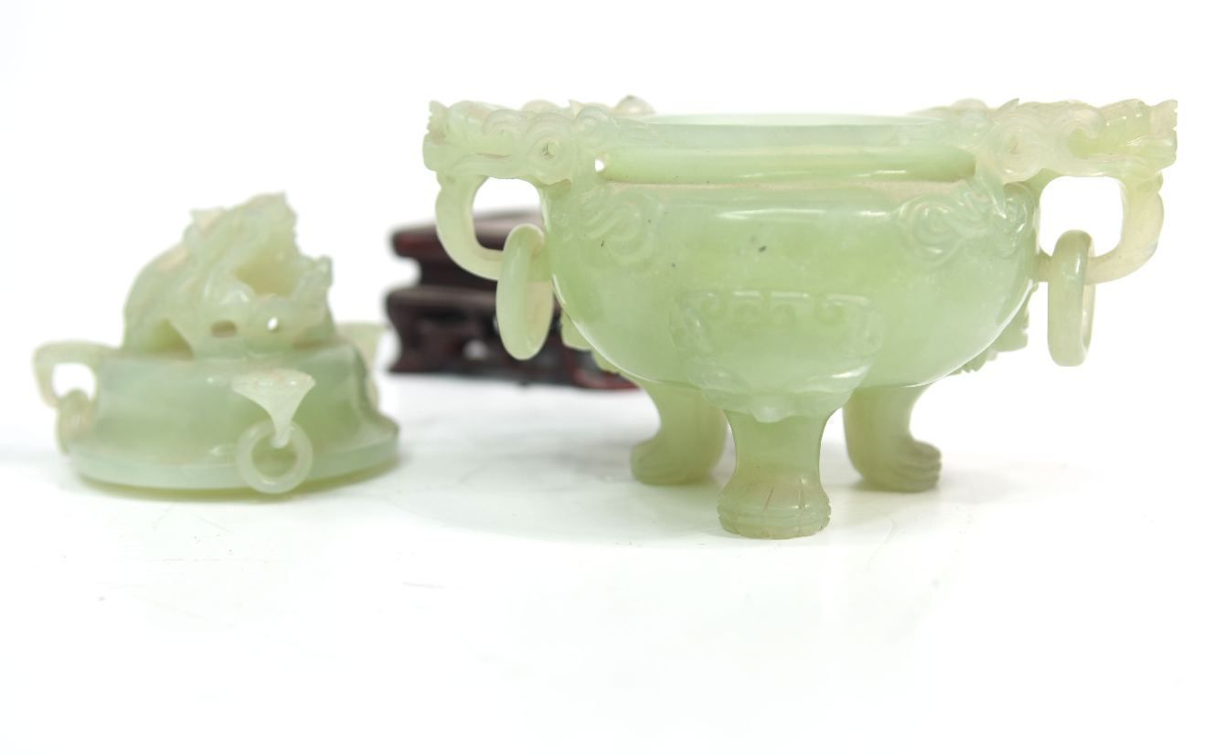 Asian Jade Or Jadeite Incense Burner photo 694.0