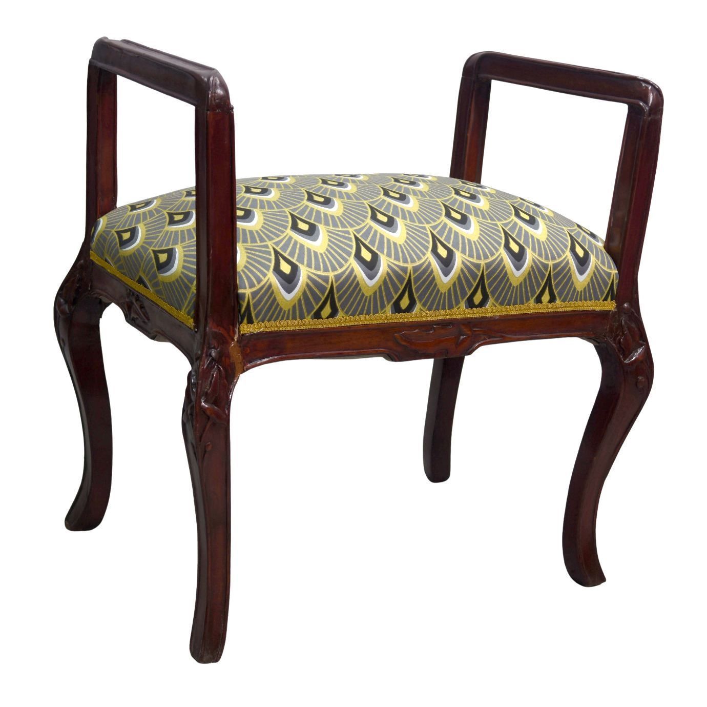 photo for sale Series Of 3 Art Nouveau Mahogany Seats 1900