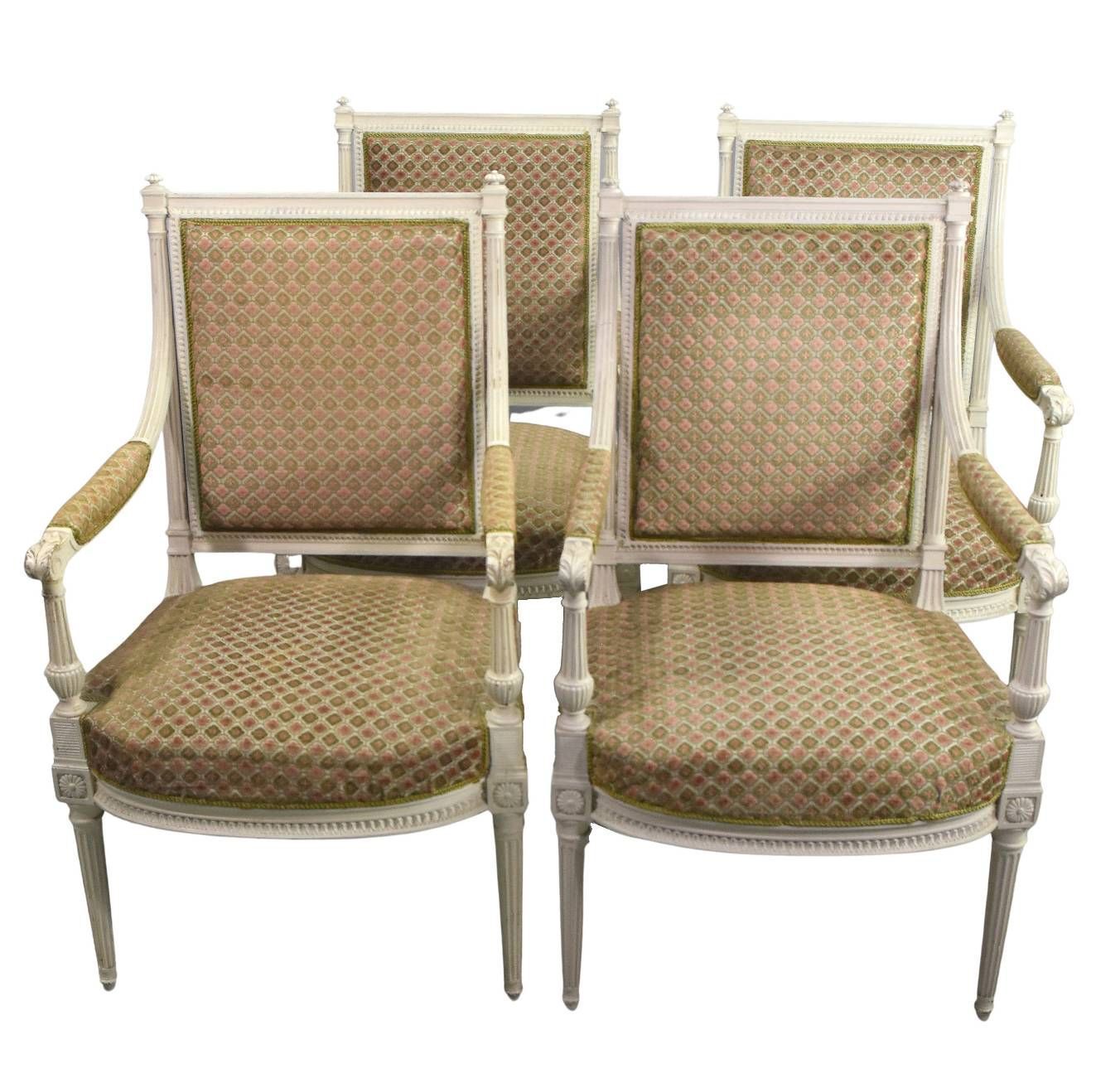 18th Century Louis XVI Style Armchairs (Set Of 4)