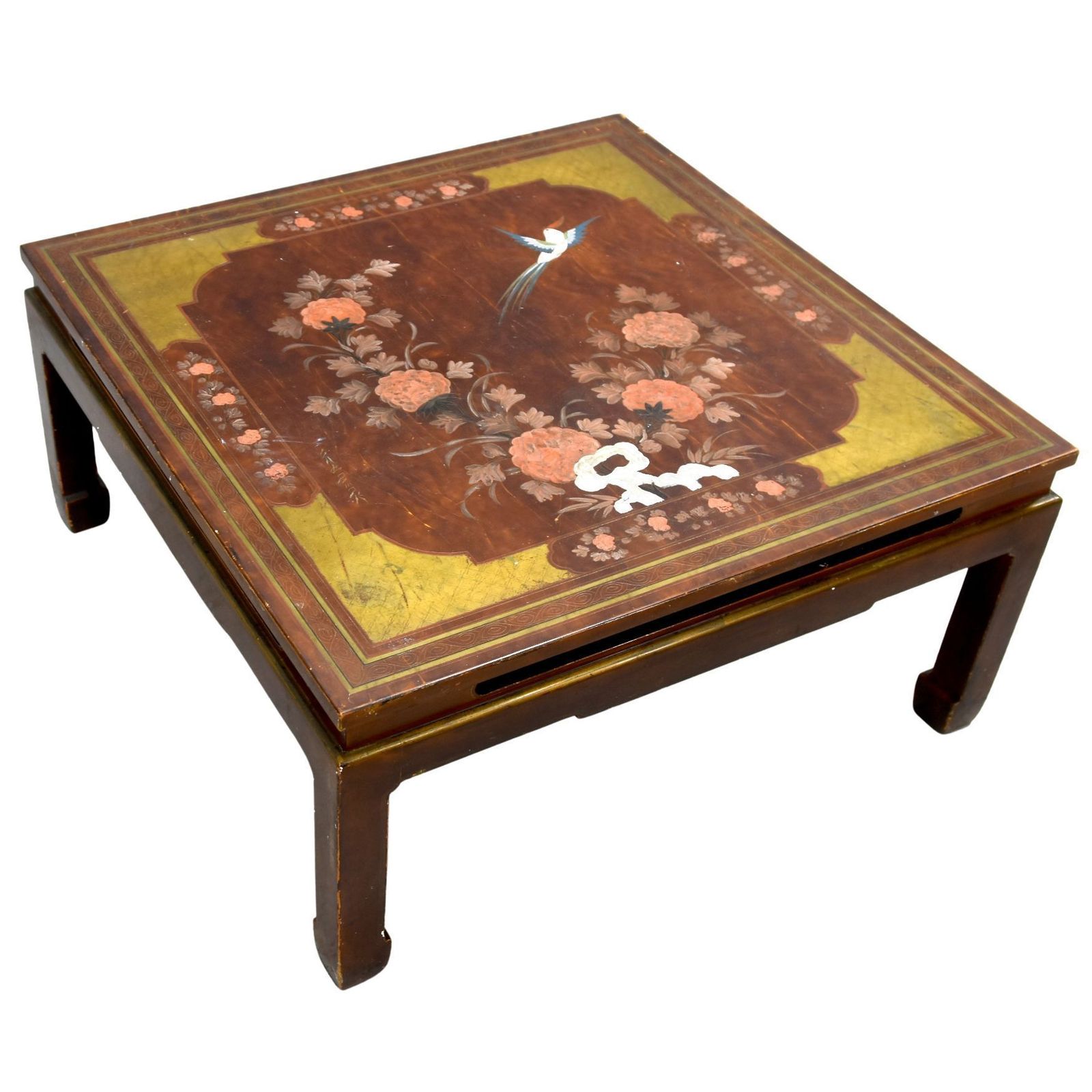 Late 19th Century Painted Lacquered Asian Tea Table photo furniture
