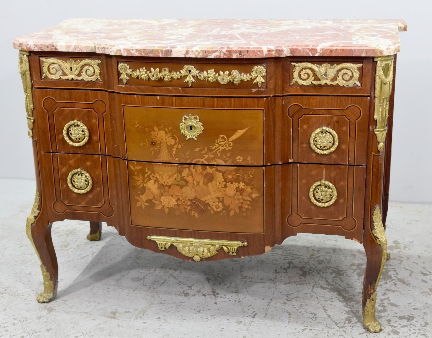 Transition Style Chest Of Drawers Inlaid 19th Century Rosewood photo furniture