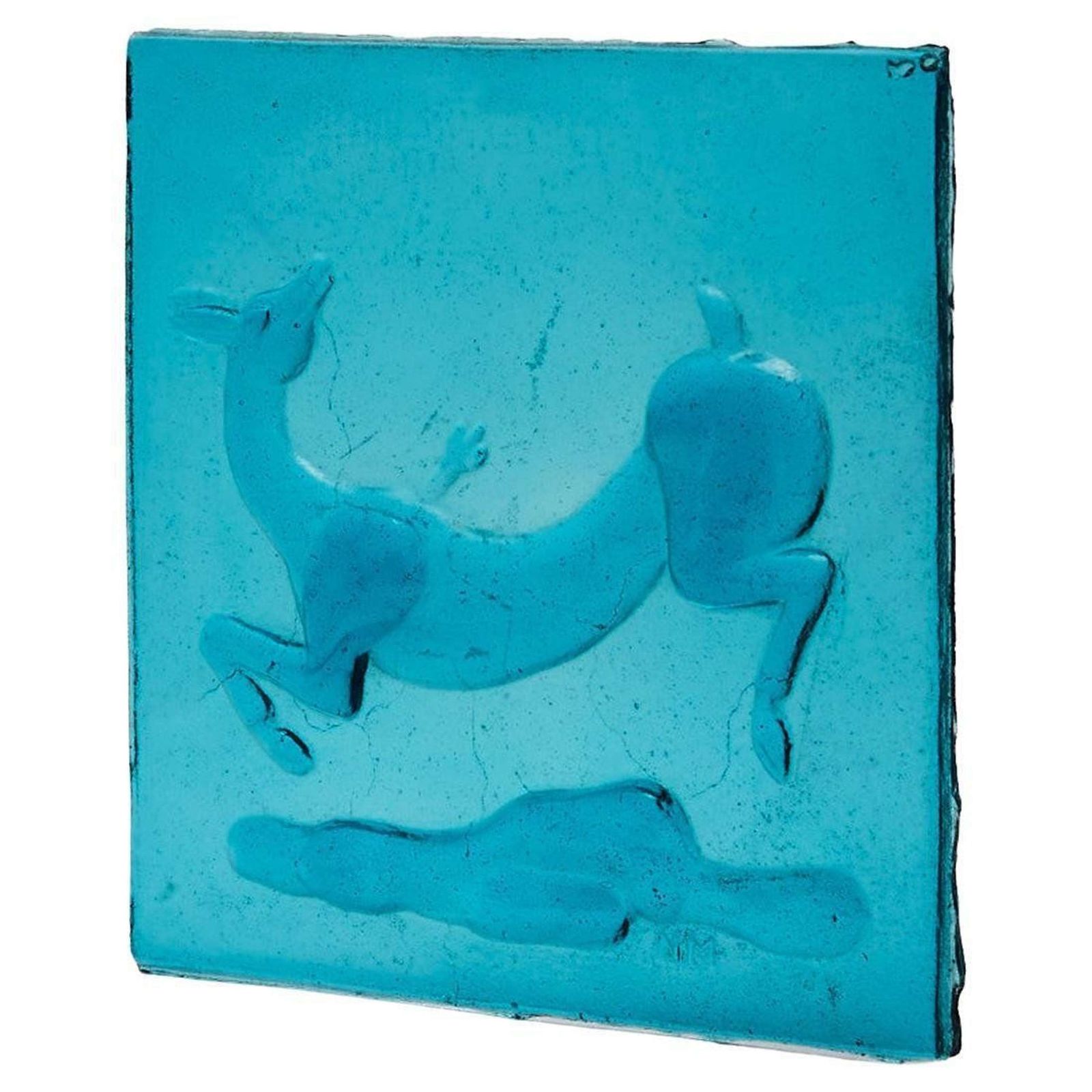 Molded Glass Gile Depicting A Wounded Gazelle By Napoleone Martinuzzi
