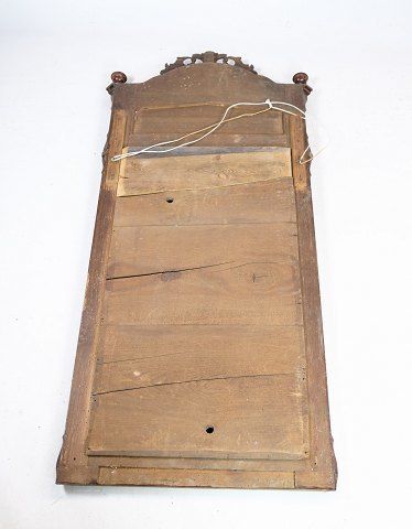 Mirror Made In Mahogany With Carvings, Denmark, 1880 photo vintage