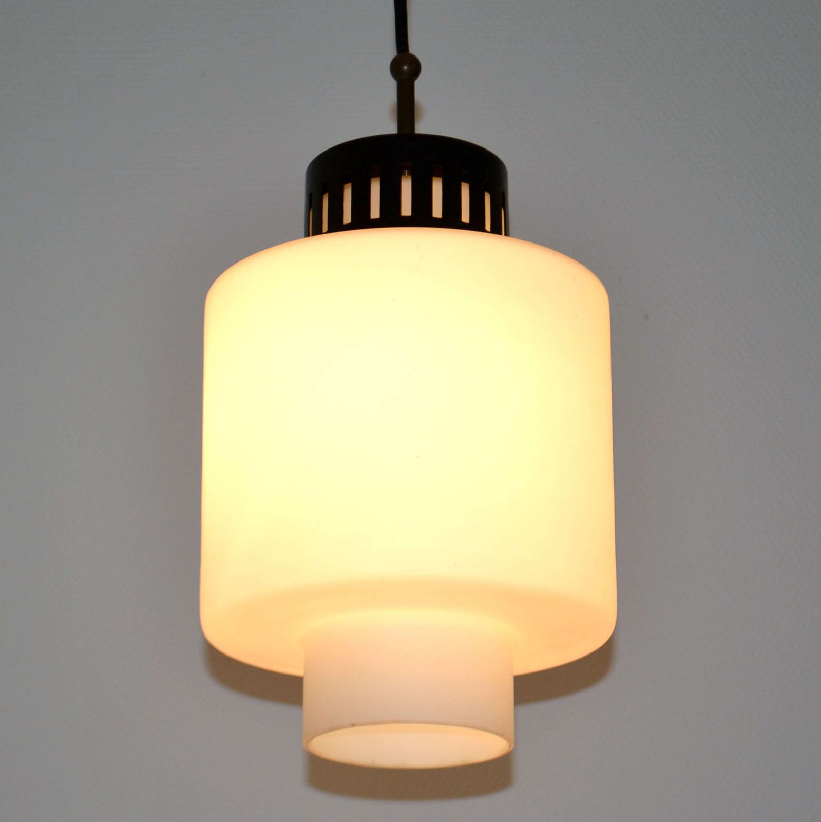 Stilnovo Opaline Pendant, 1960's photo for sale