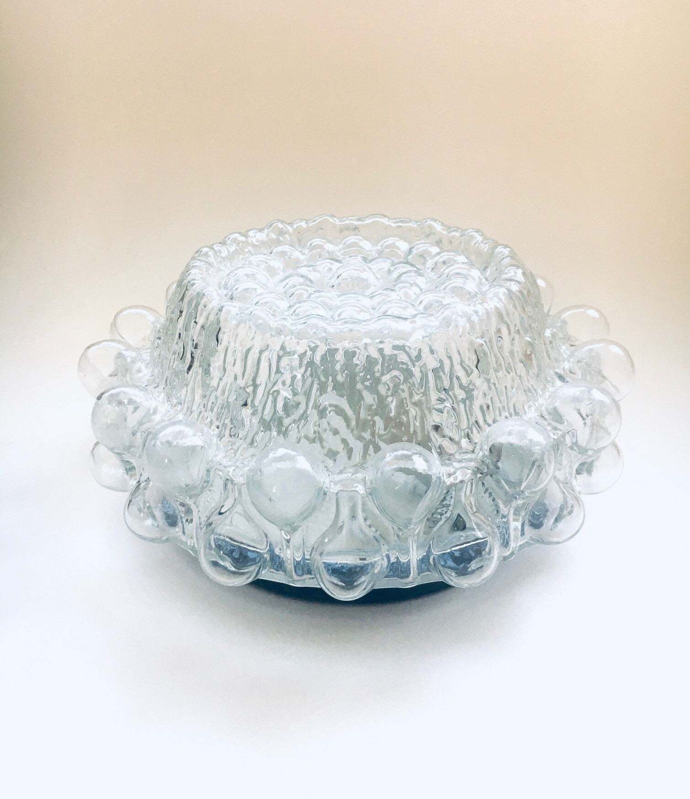 1960's Design Bubble Glass Sconce Wall Lamp photo furniture
