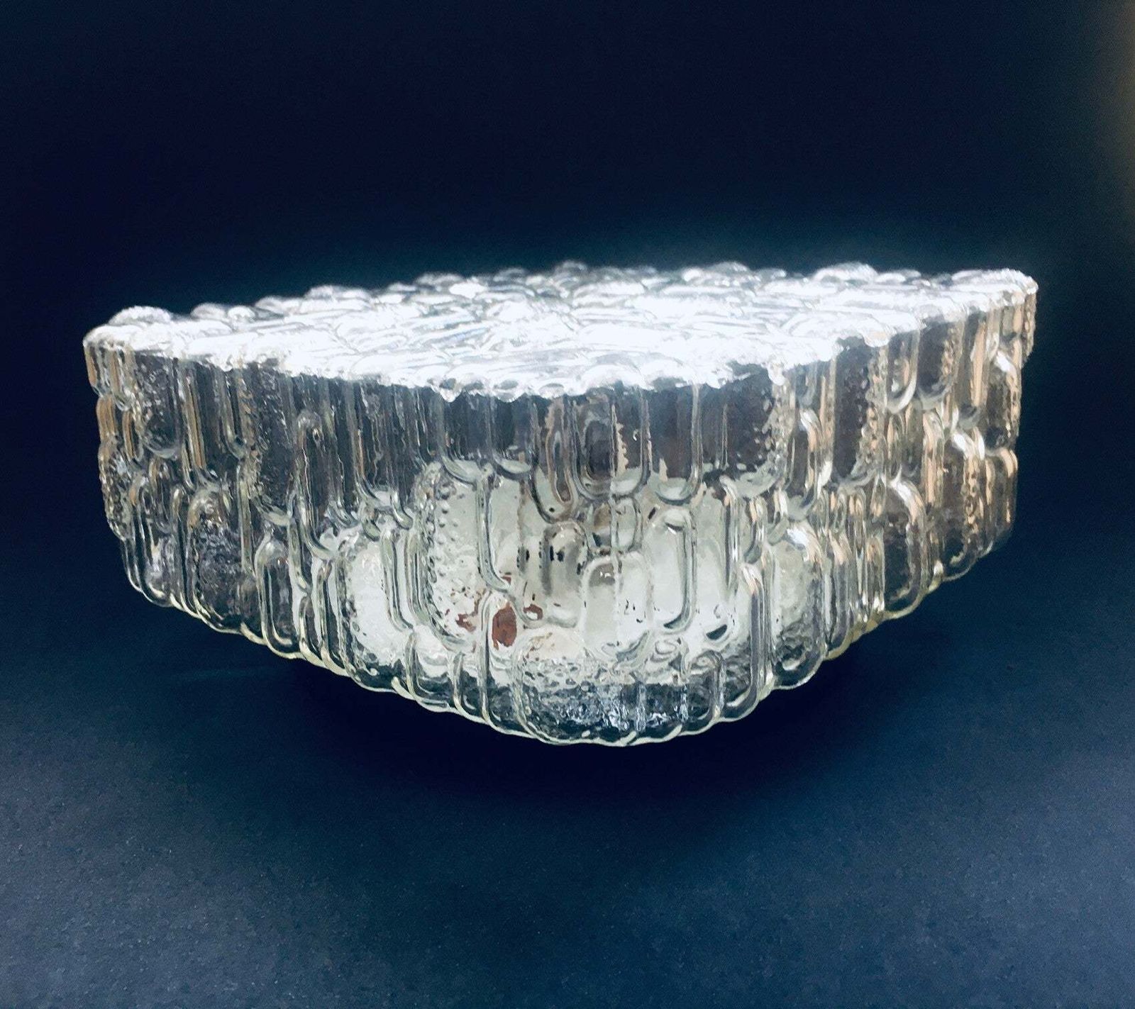 1960's Stone Design Glass Sconce Wall Lamp photo 116.56