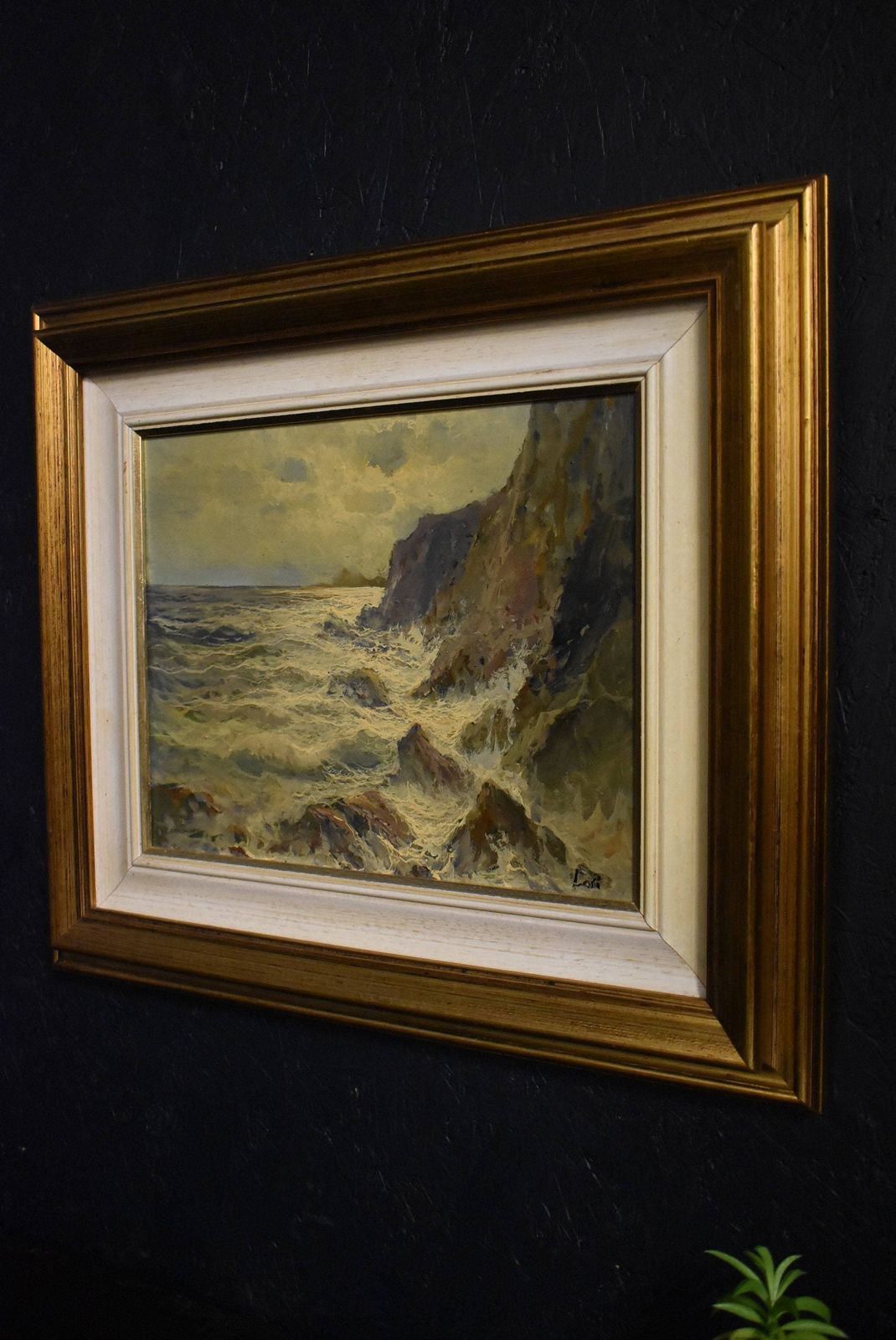 20th Century Italian Seascape / Landscape   Oil Painting photo 515.0