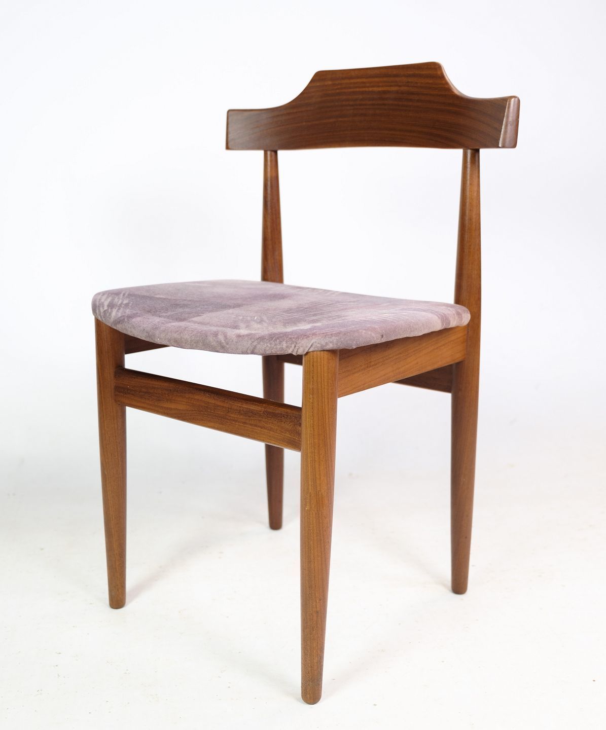 Four Dining Room Chairs In Teak And Grey Fabric By Hans Olsen From 1960s photo furniture