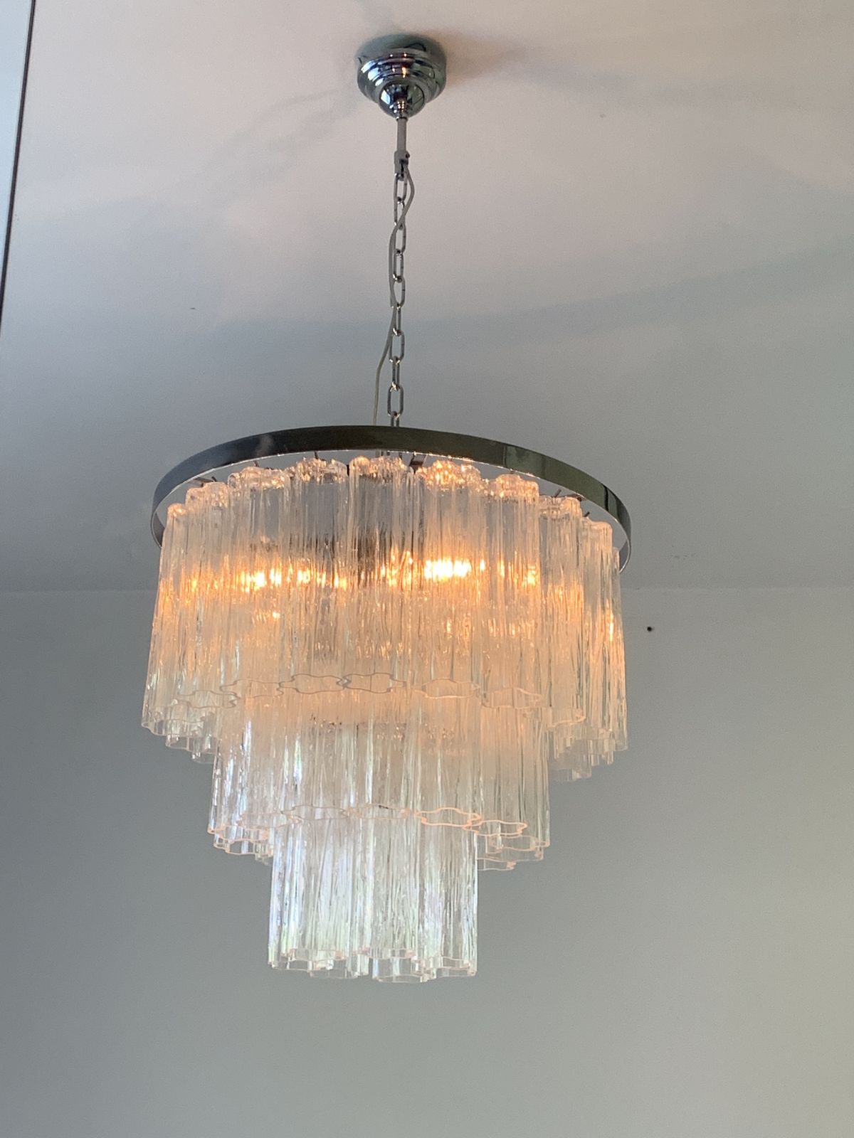 Impressive Murano Glass Sputnik Chandelier Like Mazzega Zuccheri Venini Barovier Style photo for sale