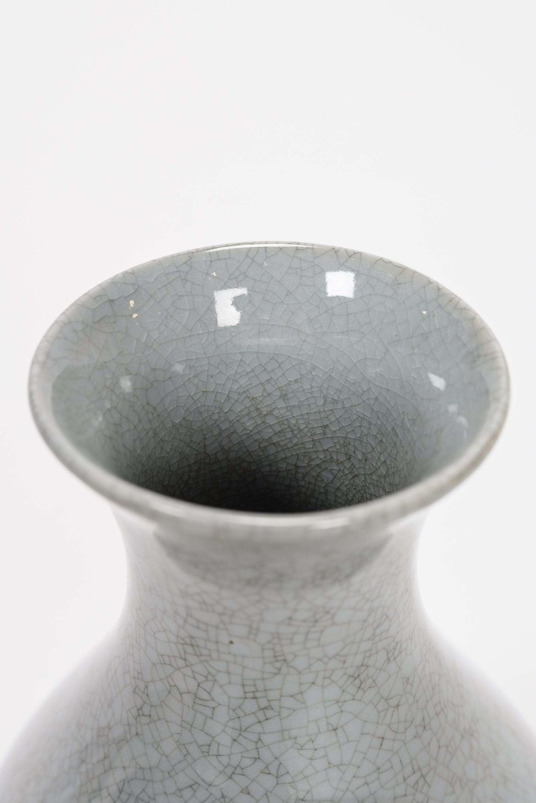 Lyngby Craquele Porcelain Vase, 1930s, Denmark photo buy