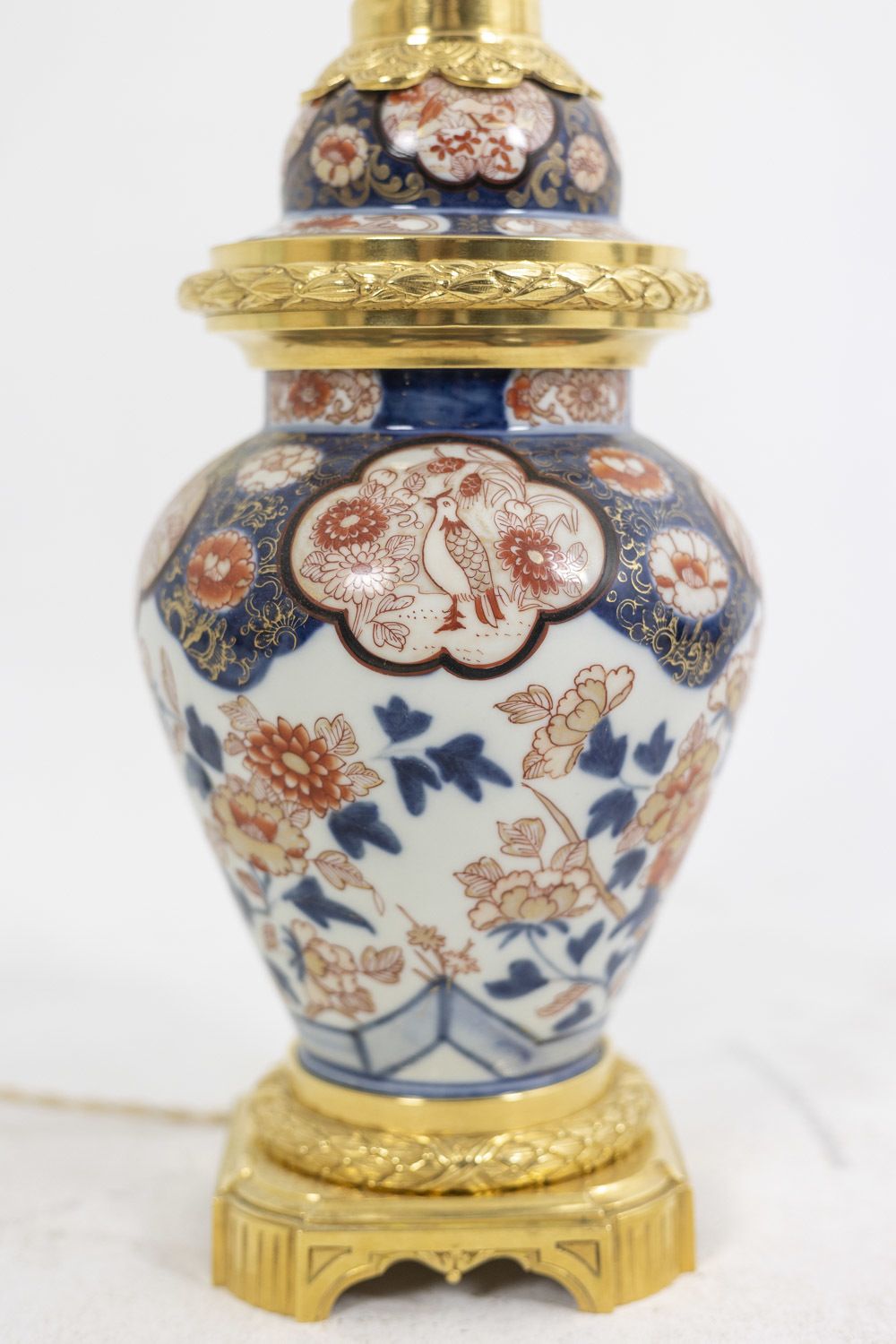 Lamp In Imari Porcelain And Gilt Bronze, Circa 1880 photo vinterior