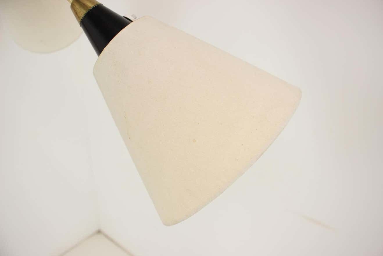 photo vintage 1950s Brass Floor Lamp, Czechoslovakia