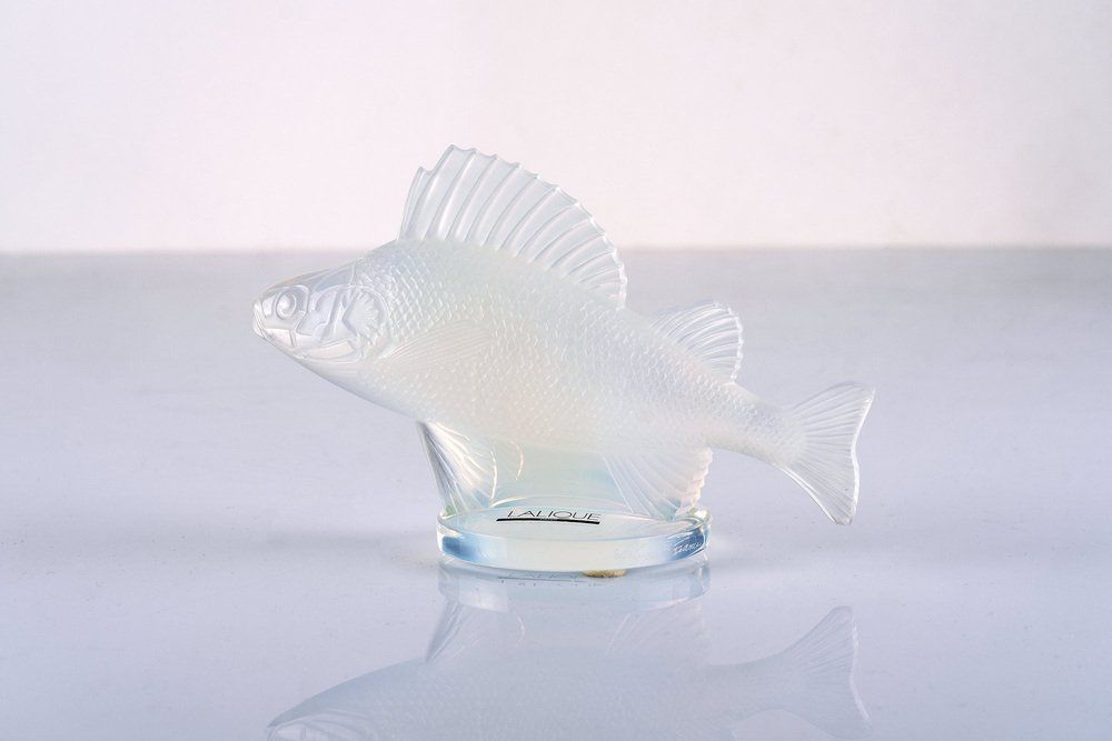 Opalescent Crystal "Perche" Fish Mascot Or Paperweight By René Lalique, France