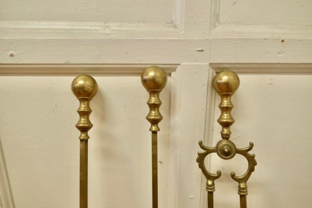 Attractive Brass Fireside Companion Set, Fireside Tools photo furniture