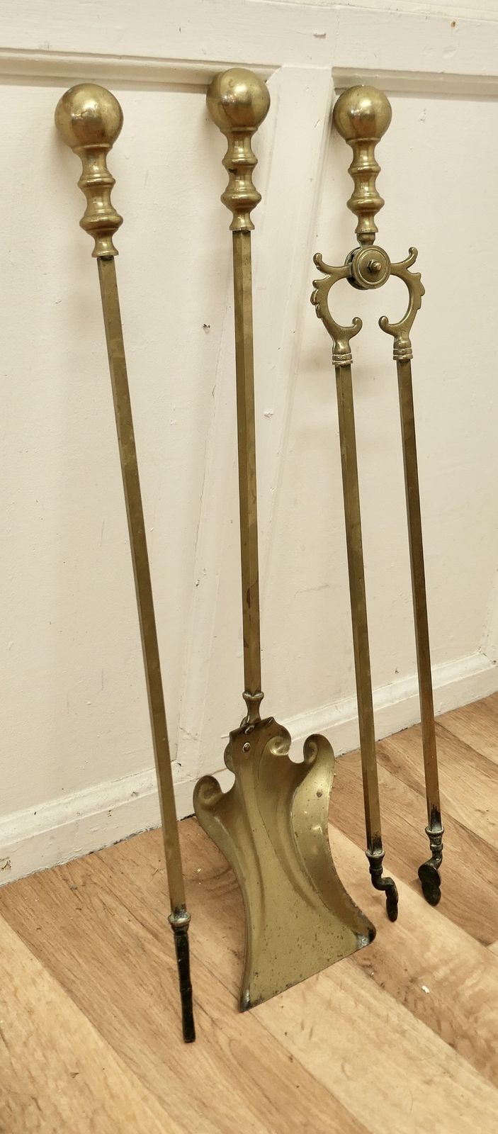 Attractive Brass Fireside Companion Set, Fireside Tools photo Home Fixtures