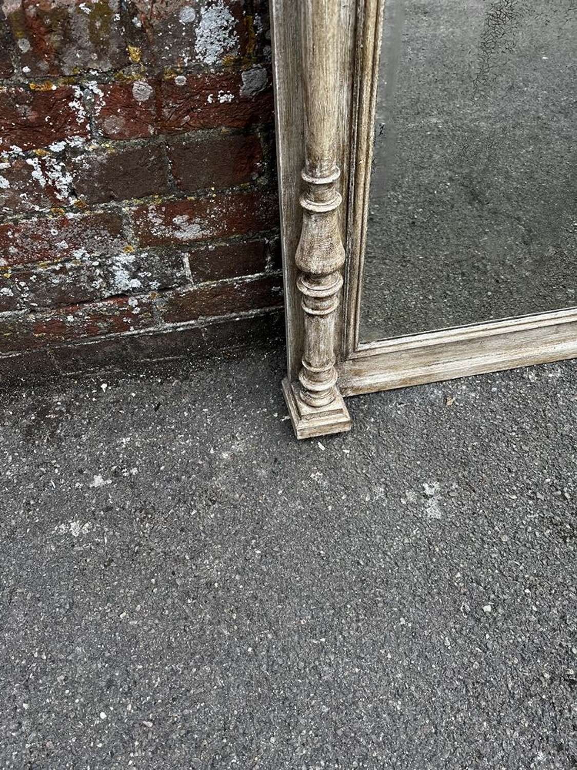A Wonderful Large Antique French 19th Century Painted Mirror. photo Home Decor