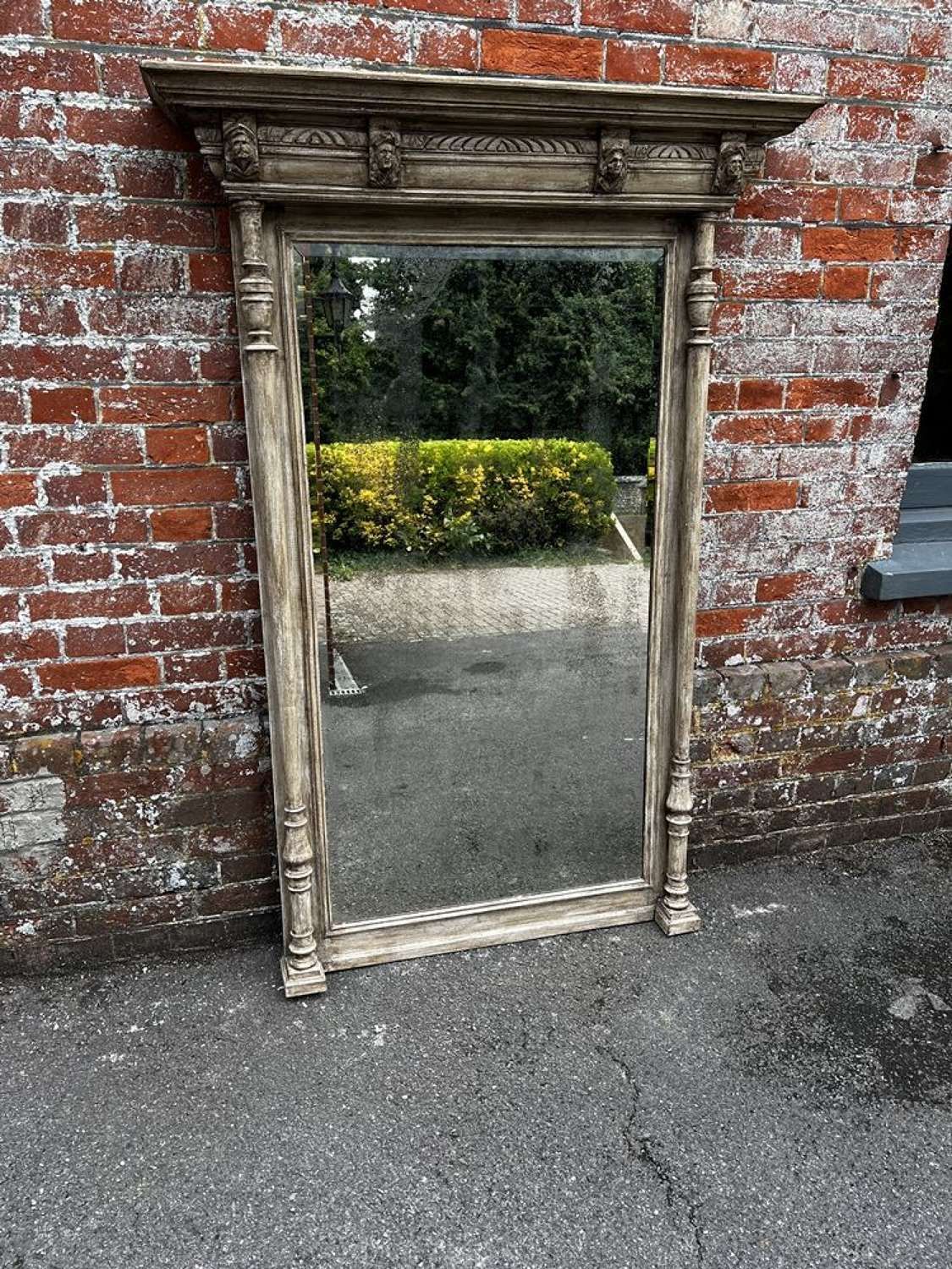 A Wonderful Large Antique French 19th Century Painted Mirror. photo buy