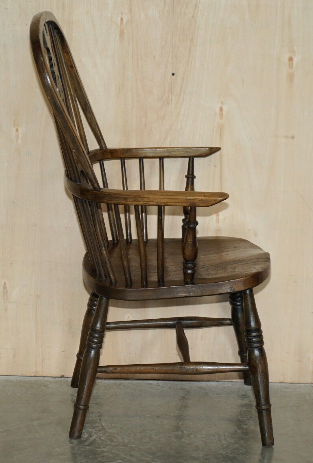 photo for sale Victorian Antique 19th Century Elm Wheel Hoop Back West Country Windsor Armchair