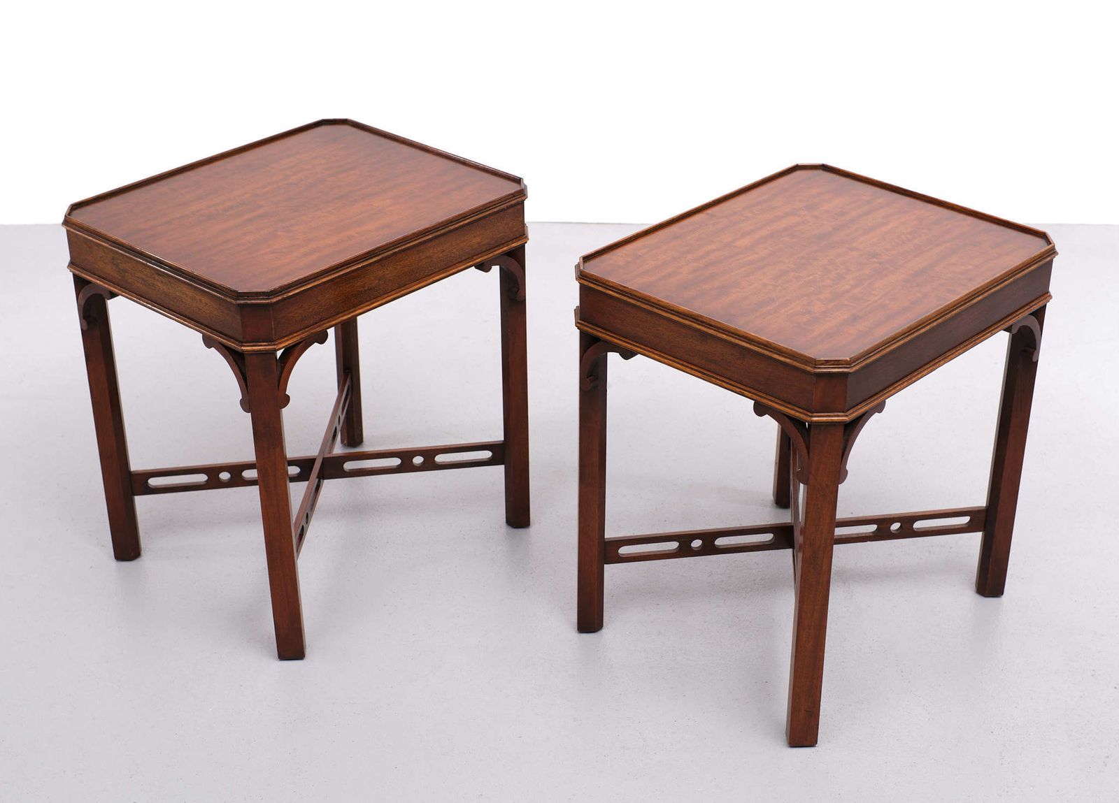 Bevan Funnell Mahogany Side Tables Georgian Revival England, 1960s